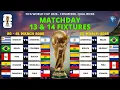 FIFA World Cup 2026 CONMEBOL Qualifiers Matc ay 13 14 Match Schedule Full Match Fixtures