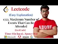 1353 Maximum Number of Events That Can Be Attended LeetCode Solution