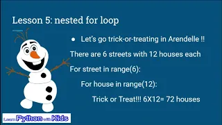 Learn Python with Kids - Lesson 5 Nested For Loop