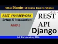 Python Django REST FRAMEWORK Build RESTFUL API in Django Part