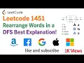 LeetCode 1451 Rearrange Words in a Sentence - Explained 2 Approaches To Solve This Problem
