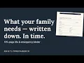 Life Emergency Binder full walkthrough end of life planner printable fillable PDF
