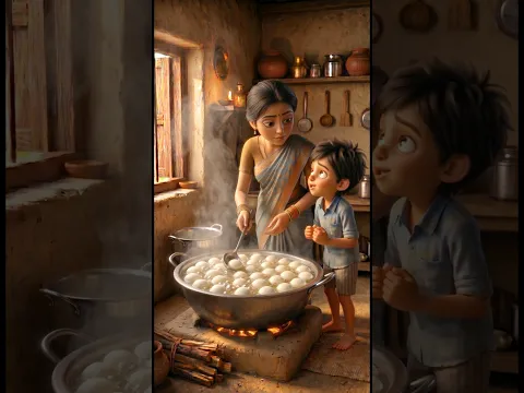 फटा हुआ दूध बना मीठे रसगुल्ले 😀|#shorts #ytshorts #food #story #nostalgia