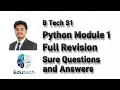 KTU B Tech S1 Algorithmic Thinking with Python UCEST105 Module 1 Full Revision