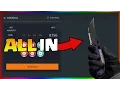 CSGO WIN GOING ALL IN ROULETTE DICE CRASH KNIFE WIN