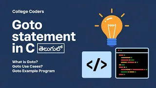 Goto Statement in C Language Control Statements in C C Language Tutorial