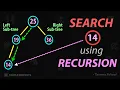 Search Operation in Binary Search Tree BST using RECURSION Recursive Search Technique C Code