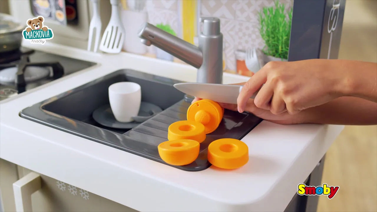 Kuchynky pre deti sety - Kuchynka rastúca s tečúcou vodou Tefal Evolutive Gourment Smoby - 6