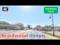 Driving Through Braidwood Illinois in 4K Scenic Small Town Tour Along Route 66