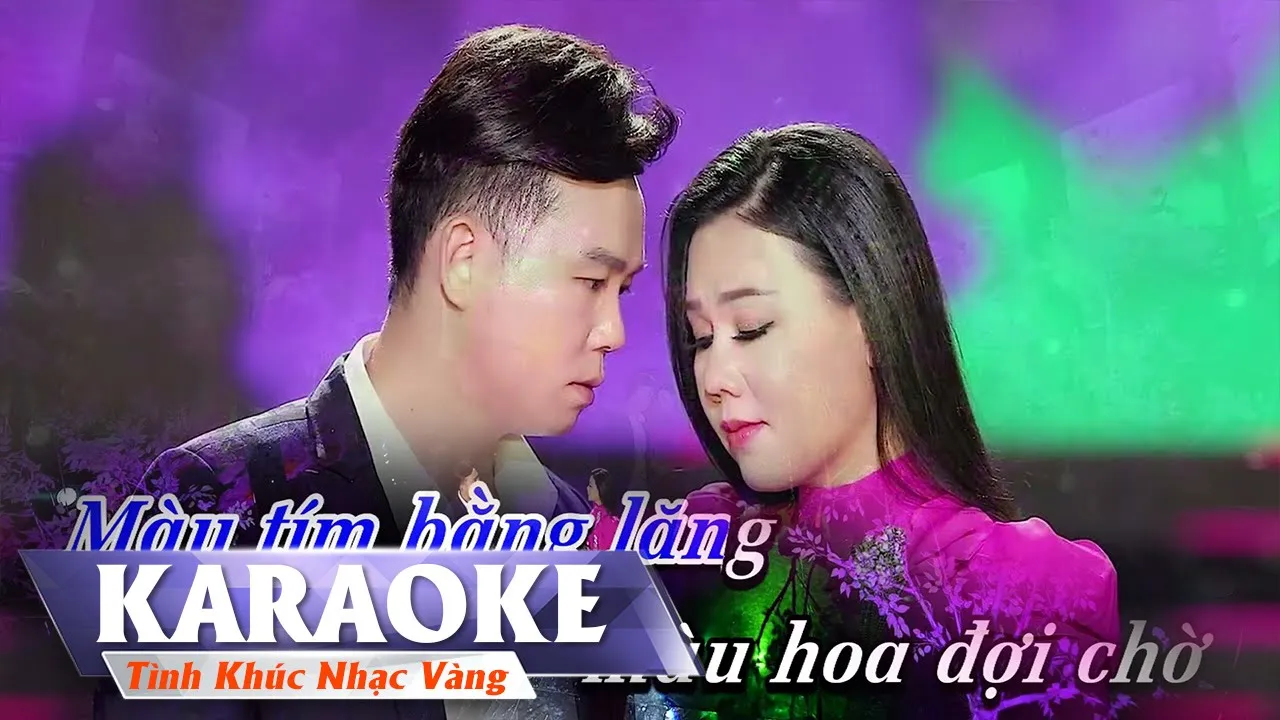 KARAOKE Tím Buồn Bằng Lăng | Beat Song Ca Chuẩn