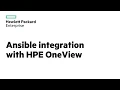 Lagu Demo Video: Ansible integration with HPE OneView