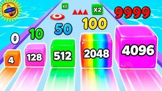 🌞I MERGED AND SPLIT CUBES UNTIL THE SAWS APPEARED! - Jelly Run 2048