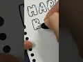 Happy Birt ay in Bubble letters letters