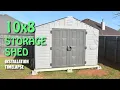 DIY installation 10x8 ft US Leisure Keter Stronghold Resin Storage Shed