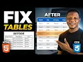 How to Style HTML Table with CSS Modern Design