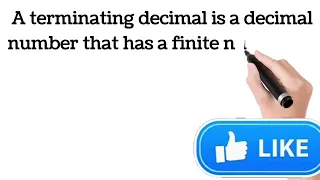 Define terminating decimal class9th class 10th
