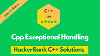 HackerRank CPP exception handling problem solution in C C solutions Programmingoneonone