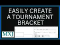 CREATE TOURNAMENT BRACKETS with Microsoft Word or Excel