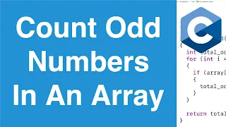 Count Odd Numbers In An Array C Programming Example