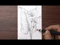 How to draw Calla Lily flower step by step Pencil Drawing