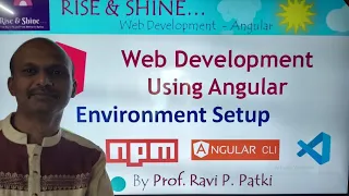 Angular Installation of Nodejs NPM Angular CLI VS Code Angular 10 Tutorial 05 RiseShineKG2PG