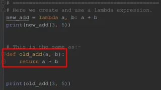02 Using Lambda expressions in Python