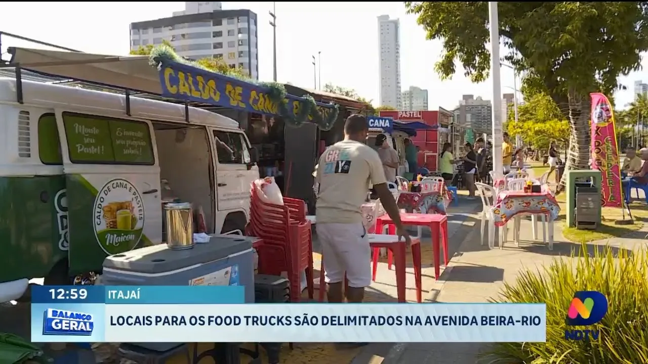 Prefeitura de Itajaí decidiu delimitar a área de trabalho dos food trucks na Avenida Beira Rio