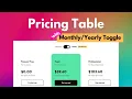 Create a Pricing Table with Toggle Switch in WordPress using Elementor