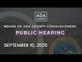Board of Ada County Commissioners - Public Hearing