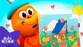 ¡Clase de Arte con Bichikids!  🎨 Pintemos una casa | Canción Creativa | El Reino Infantil