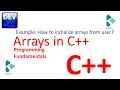 Arrays in C Example Take size of array from user and print array using for loop