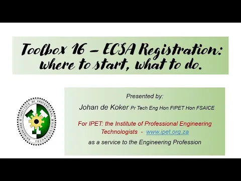 Download MP3 Registration of Technologists at ECSA - 'ECSA Registration' - Where to Start and What to Do