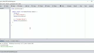 Printing Strings using Dr Java