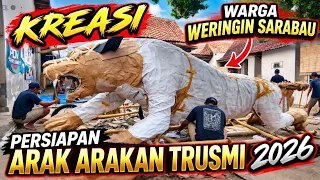 Kreasi warga weringin sarabau untuk persiapan arak arakan Trusmi 2026