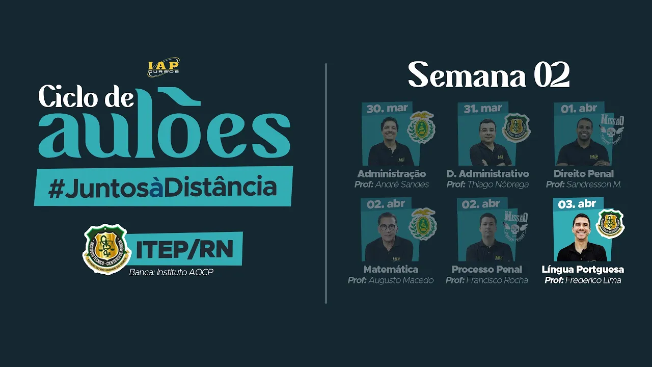 LIVE: LÍNGUA PORTUGUESA PARA O ITEP/RN.