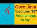 Anonymous Array in Java Core java tutorial for beginners Lecture - 38 in