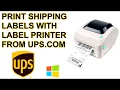 How to print UPS Shipping Label 4x6 Self Adhesive from UPS com Website via Browser on Windows