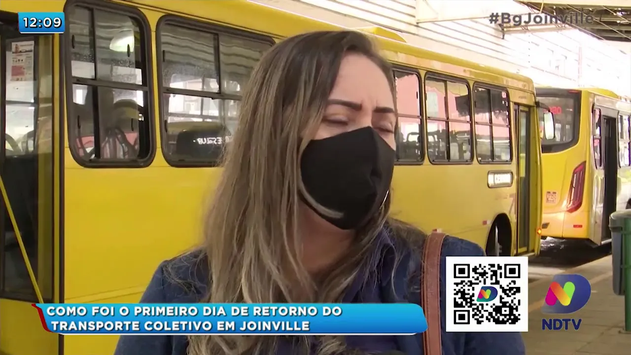 Como foi o primeiro dia de retorno do transporte coletivo em Joinville