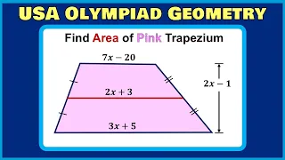 USA Math Olympiad Question A Nice Geometry Problem Can You Solve For Area Of The Trapezium