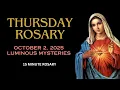 Download Lagu 🔴THURSDAY ROSARY - LUMINOUS MYSTERIES 🔴 ROSARY TODAY - October 2, 2025 - 15 MINUTE ROSARY