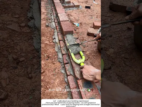 Laying Bricks with Hand Tools – Precision Masonry on Site 🧱🔧