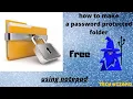 How to create a password protected folder with notepad free