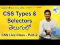 CSS Full Course in Telugu Part-2 Advanced CSS Selectors in Telugu Web Development Tutorial sor