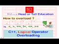 C Logical Operator overloading