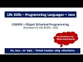 Java Thread Creation using Inheritance Thread Two and Three thread Programs CS8392 - OOP 33