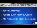 Florida man sentenced to 20 years in prison