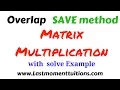 Overlap save method using matrix multiplication Dsp series