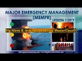 Major Emergency Management Initial Response Training MEMIR a PREPAREDNESS COURSE FREE ONLINE