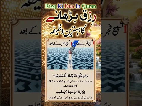 Rizq Badhane Ka Wazifa surah talaq ki ayat 2 3 ka wazifa #ytshorts #shortfeed #rizqkawazifa