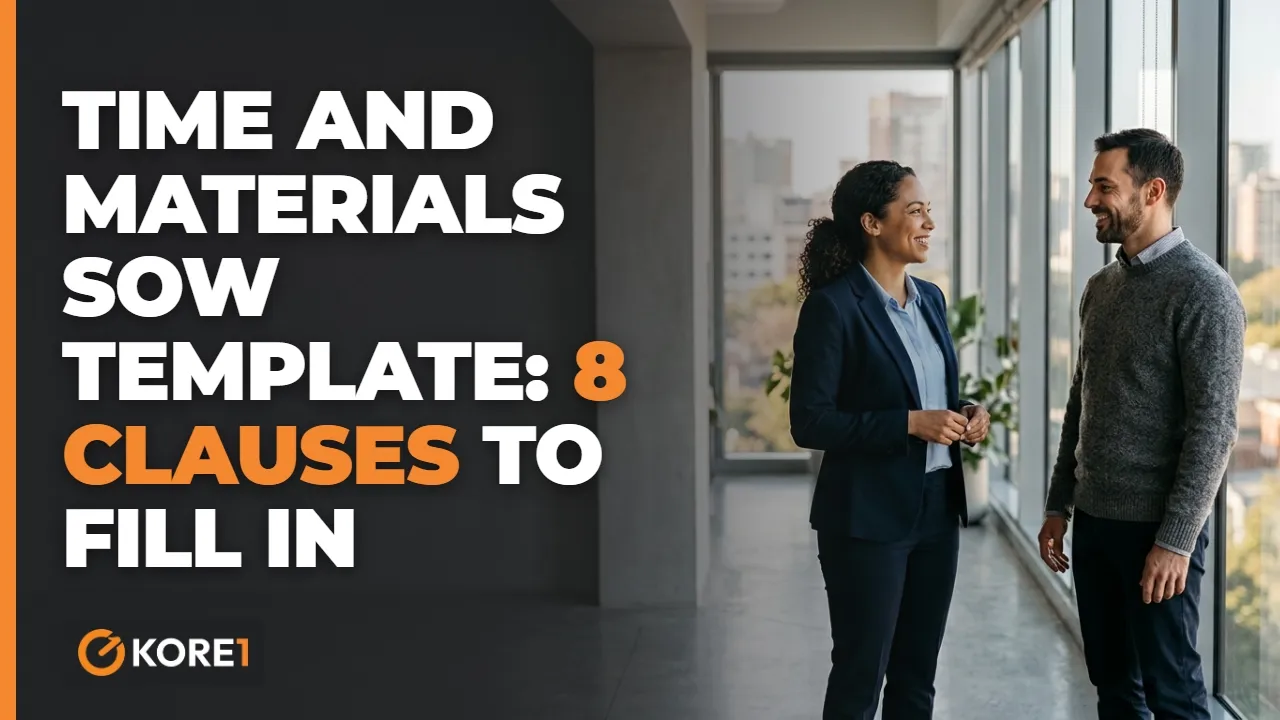Time and Materials SOW Template: 8 Clauses to Fill In video - KORE1